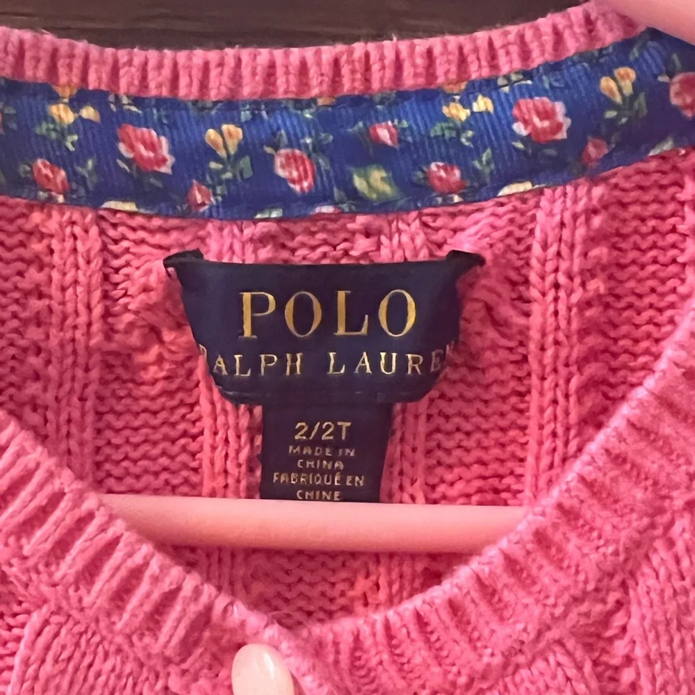 Polo by Ralph Lauren Pink Cable Knit Sweater - Picture 2 of 5